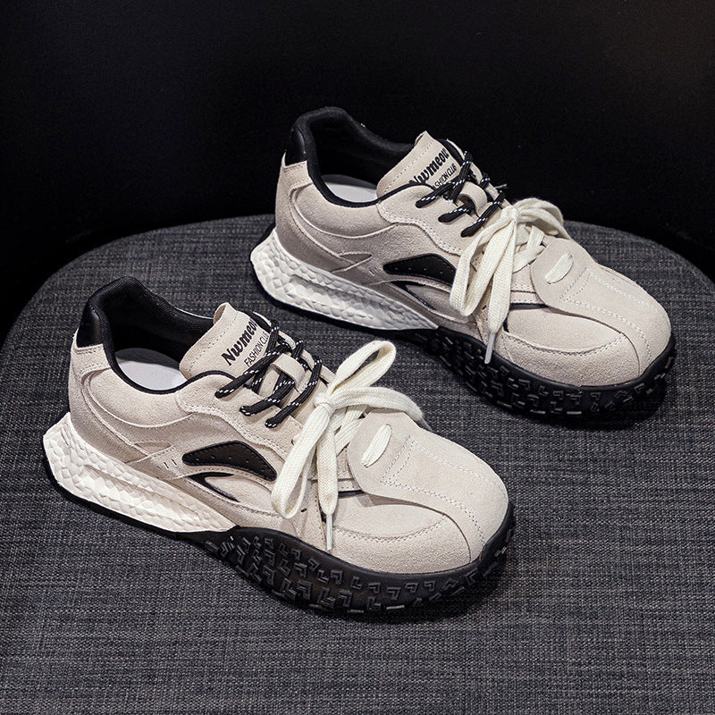 Women's White Autumn Korean Style Retro Sports Sneakers