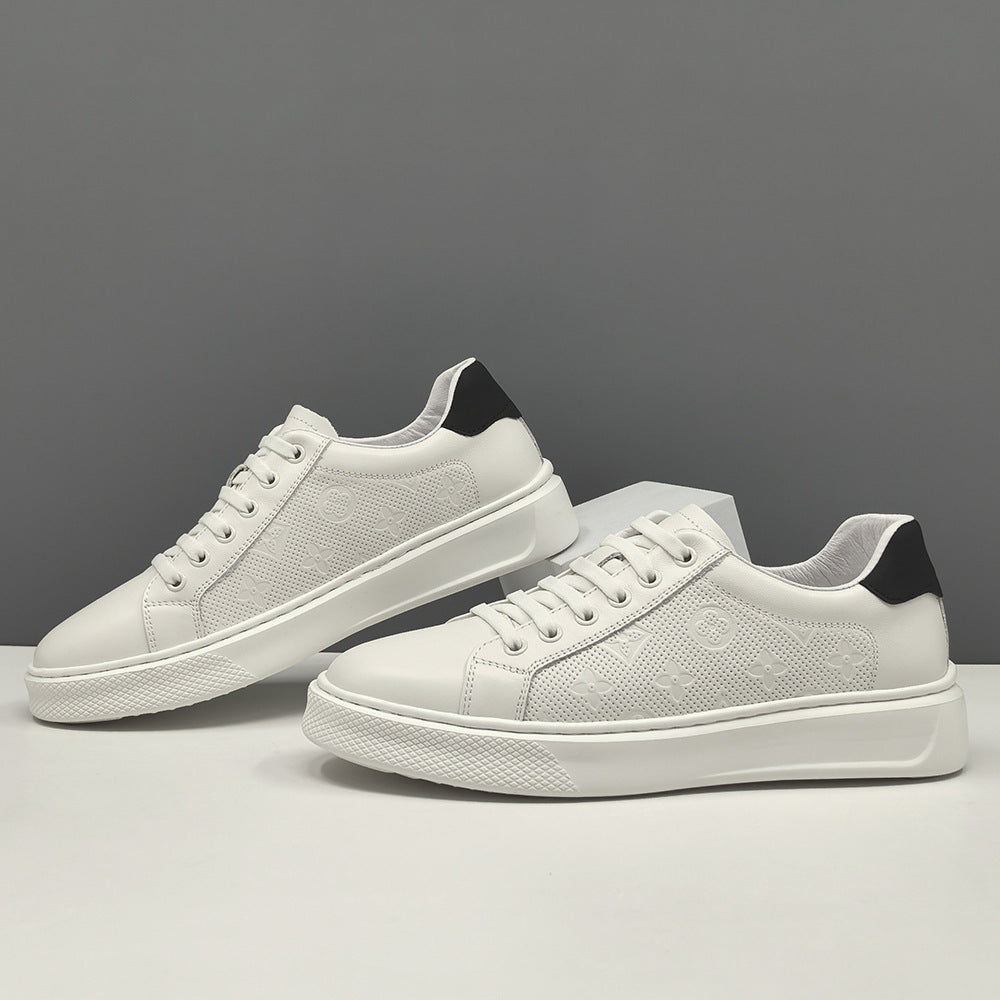 Popular Men's Trendy White Light Luxury Men's Board Shoes