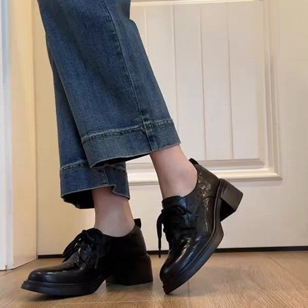 Women's Thick Bottom Chunky Small Spring British Loafers