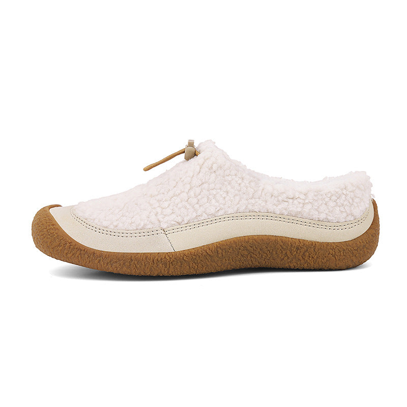 Women's Small Sheep Hooves Flat Warm Brush Outdoor Men's Shoes