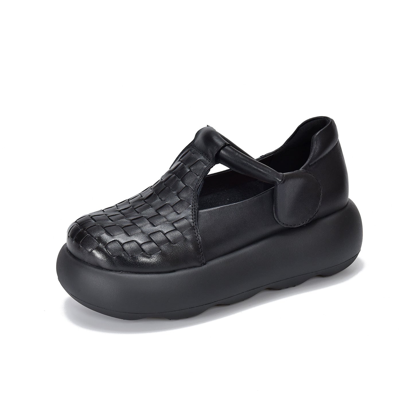 Women's Hand-woven Shape With Platform Genuine Comfortable Versatile Women's Casual Shoes