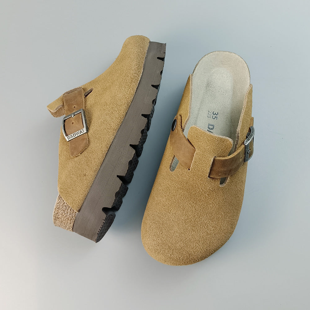 Women's Thick-soled Height Increasing College Box Comfortable Slippers
