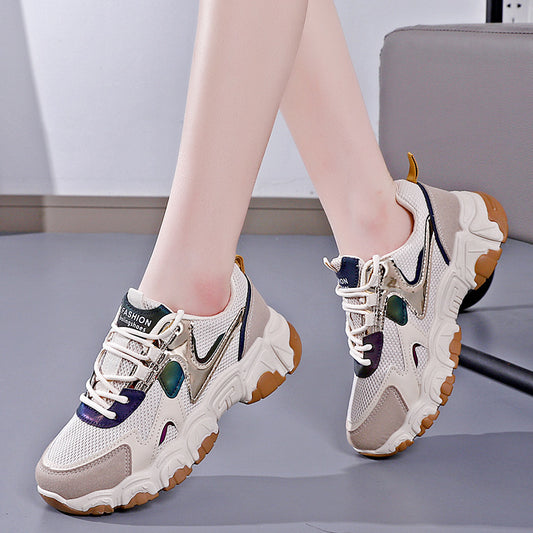 Women's Dad Spring Korean Street Shooting Running Sneakers