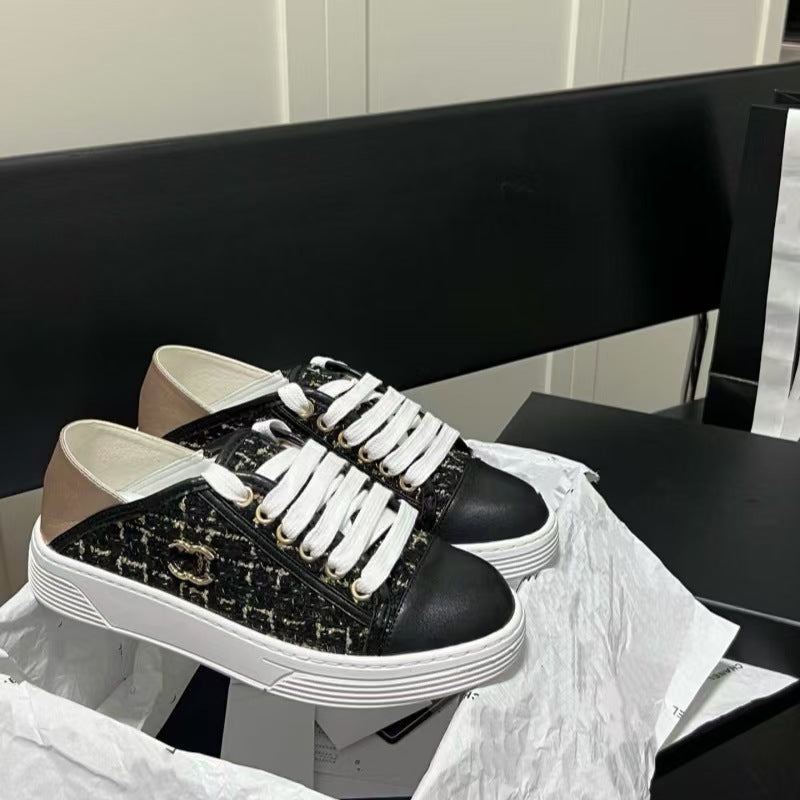 Women's Mi Classic Style Rhombus Two-way Wear Color Matching Women's Casual Shoes