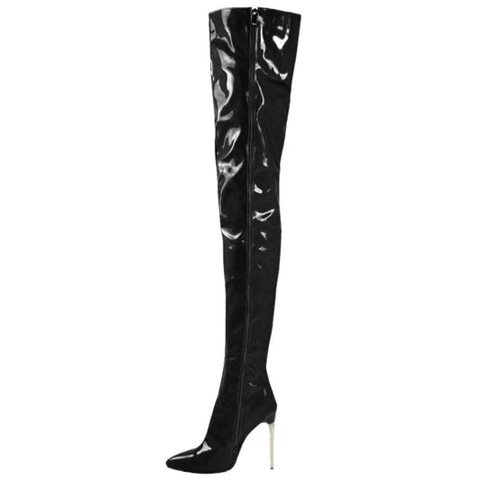 Women's Thigh Below The Knee Plus Size Metal Fashion Heels