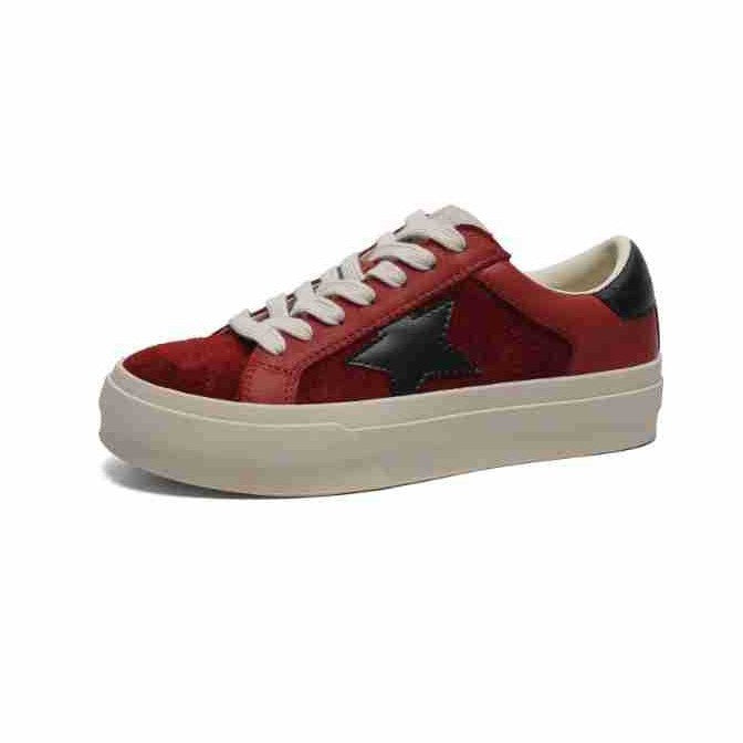 Women's Platform Retro Star Autumn Leisure Sports Low German Training Board Women's Casual Shoes