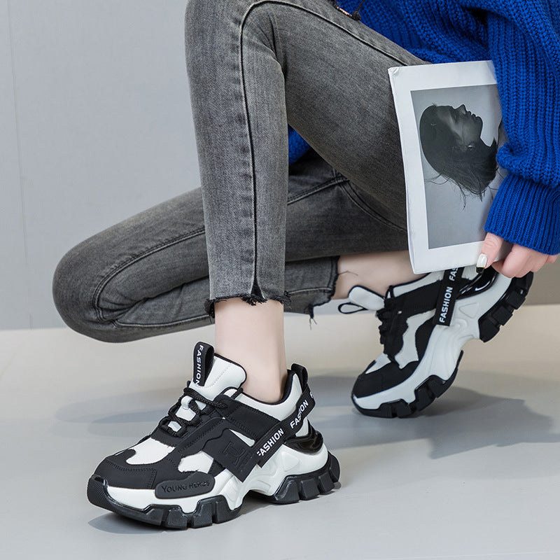 Women's Suction Film Bottom Spring Platform Tide Sneakers