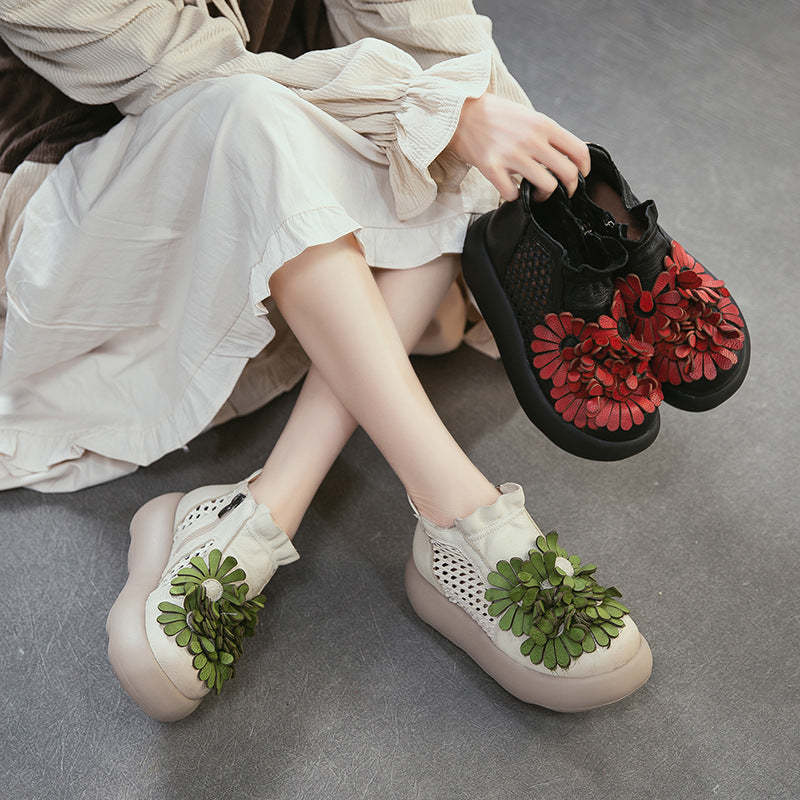 Women's Wen Art Style Flower Leisure First Platform Sandals