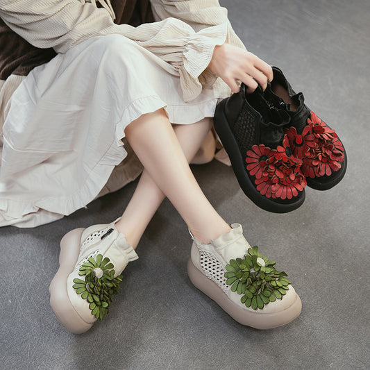Women's Wen Art Style Flower Leisure First Platform Sandals