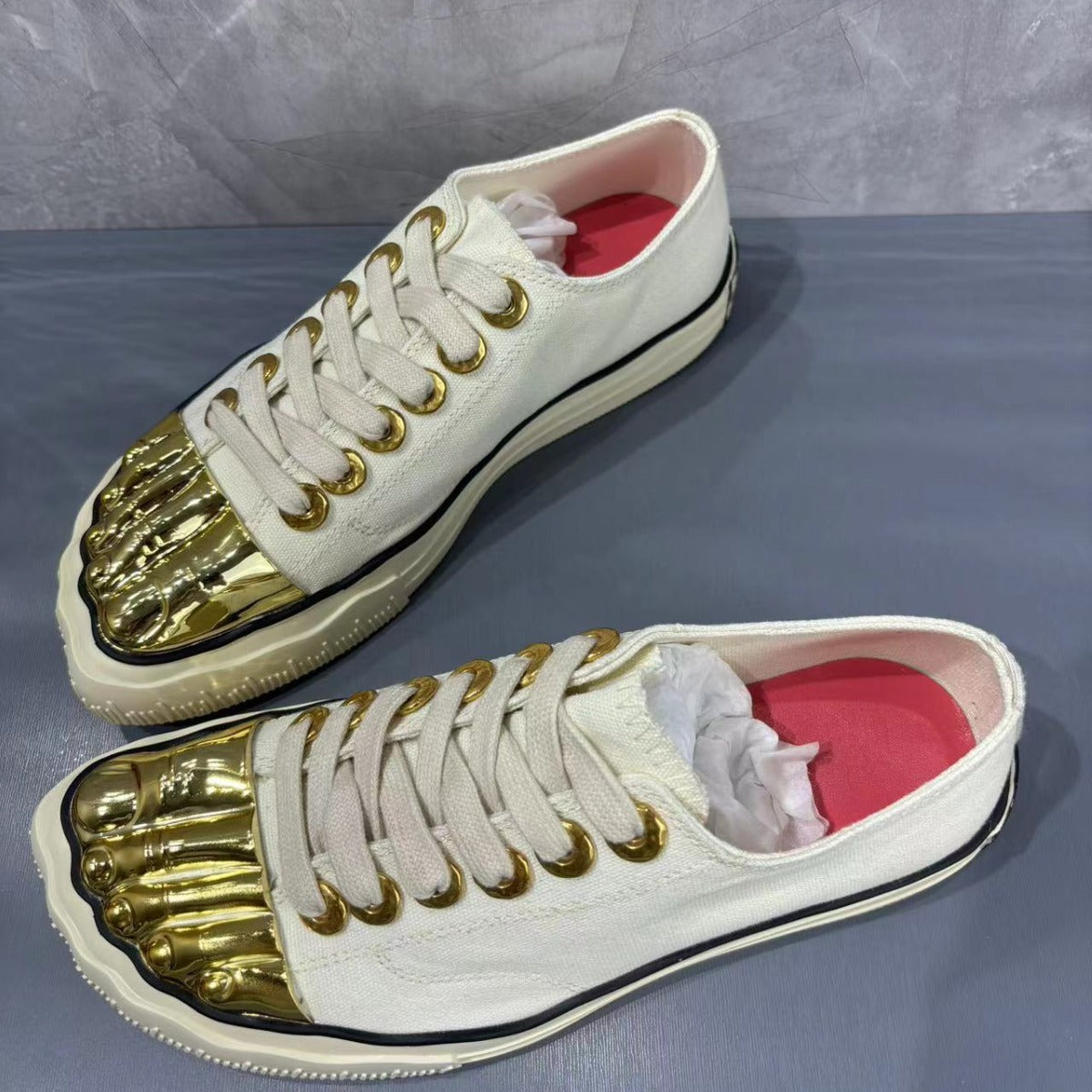 Women's & Men's Gold Toe Skate For Women's Canvas Shoes