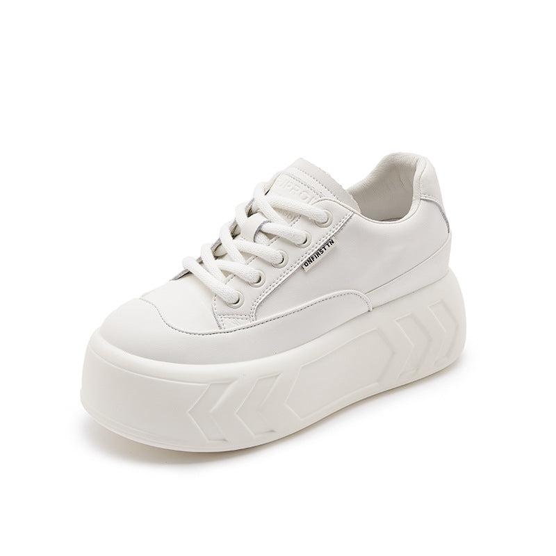 Women's White For Dad Versatile Hidden Platform Sneakers