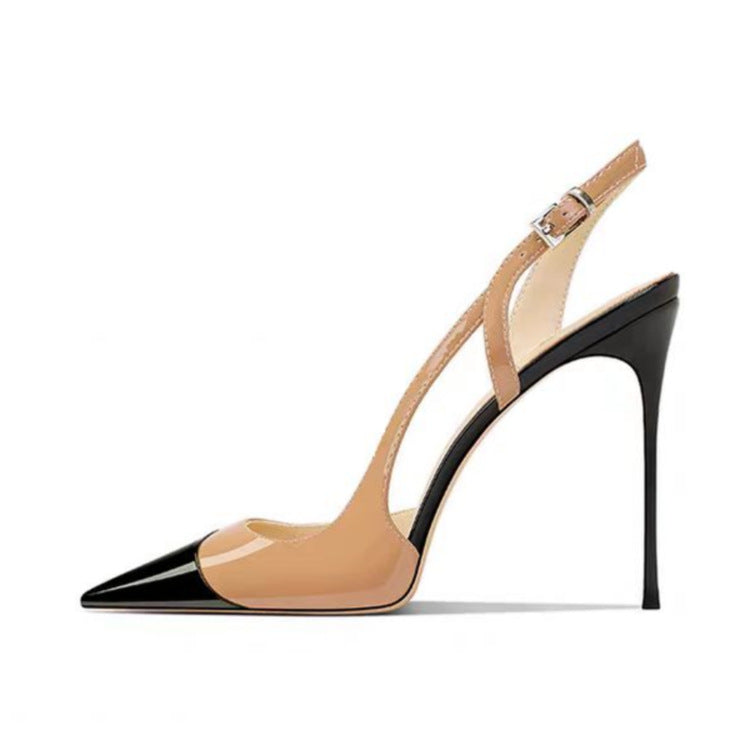 Women's Buckle Super Sexy Stiletto Back Strap Closed Toe Sandals