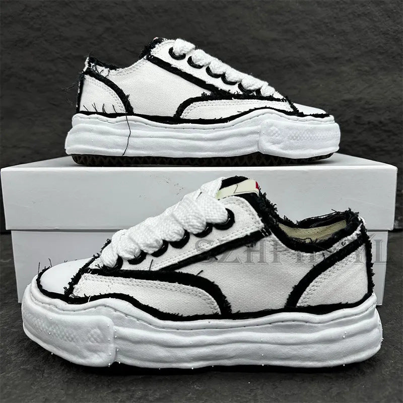 Women's & Men's Series Dissoed Thick Sole Increased Comfort Women's Canvas Shoes