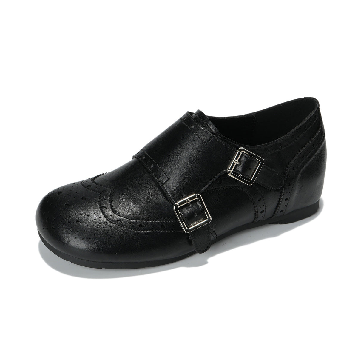 Women's Cowhide Veet Winter Brogue Vintage Warm Women's Casual Shoes
