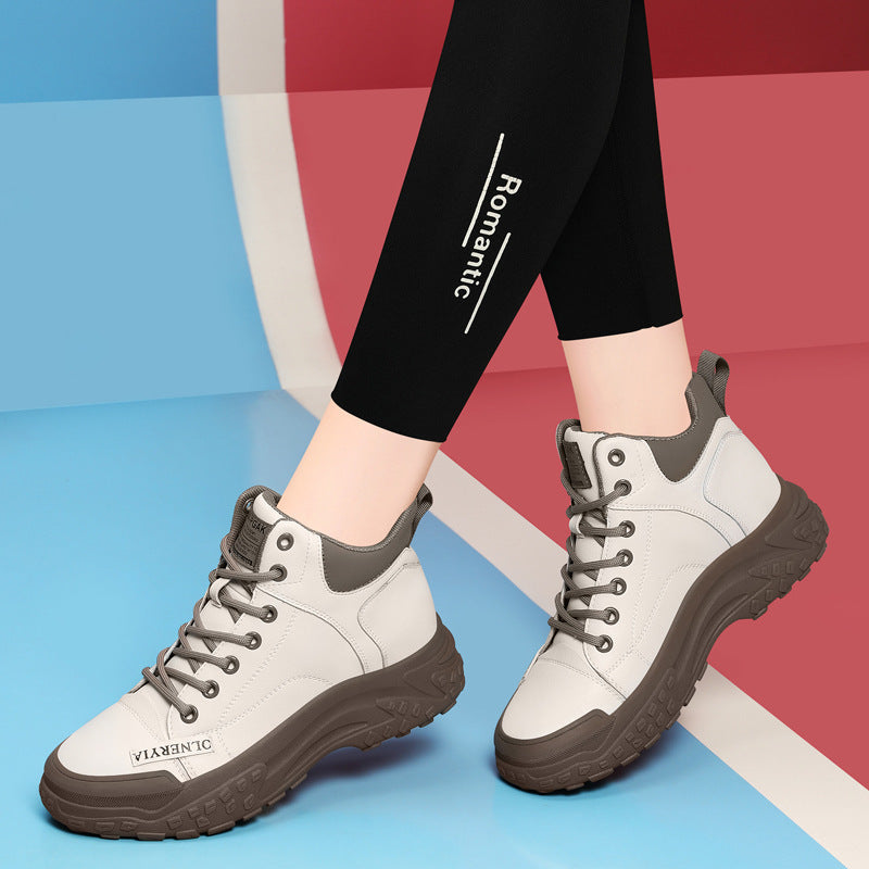 Gold Silk Rabbit Martin British Style Boots