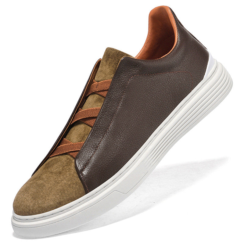 Men's Top Layer Cowhide Plus Size Small Leather Shoes
