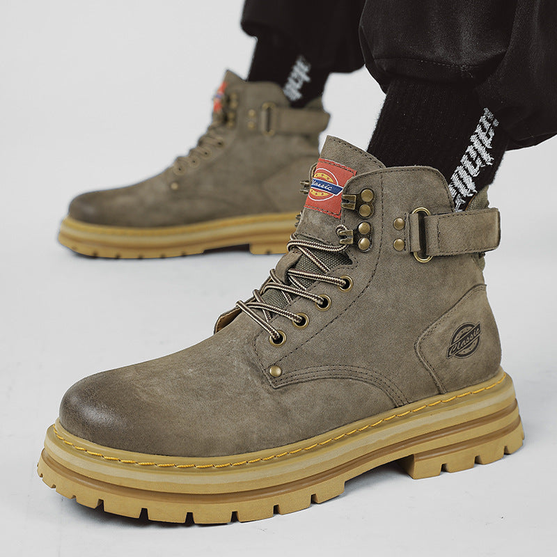 Men's Trendy Retro Mountaineering Plus Size Brown Boots