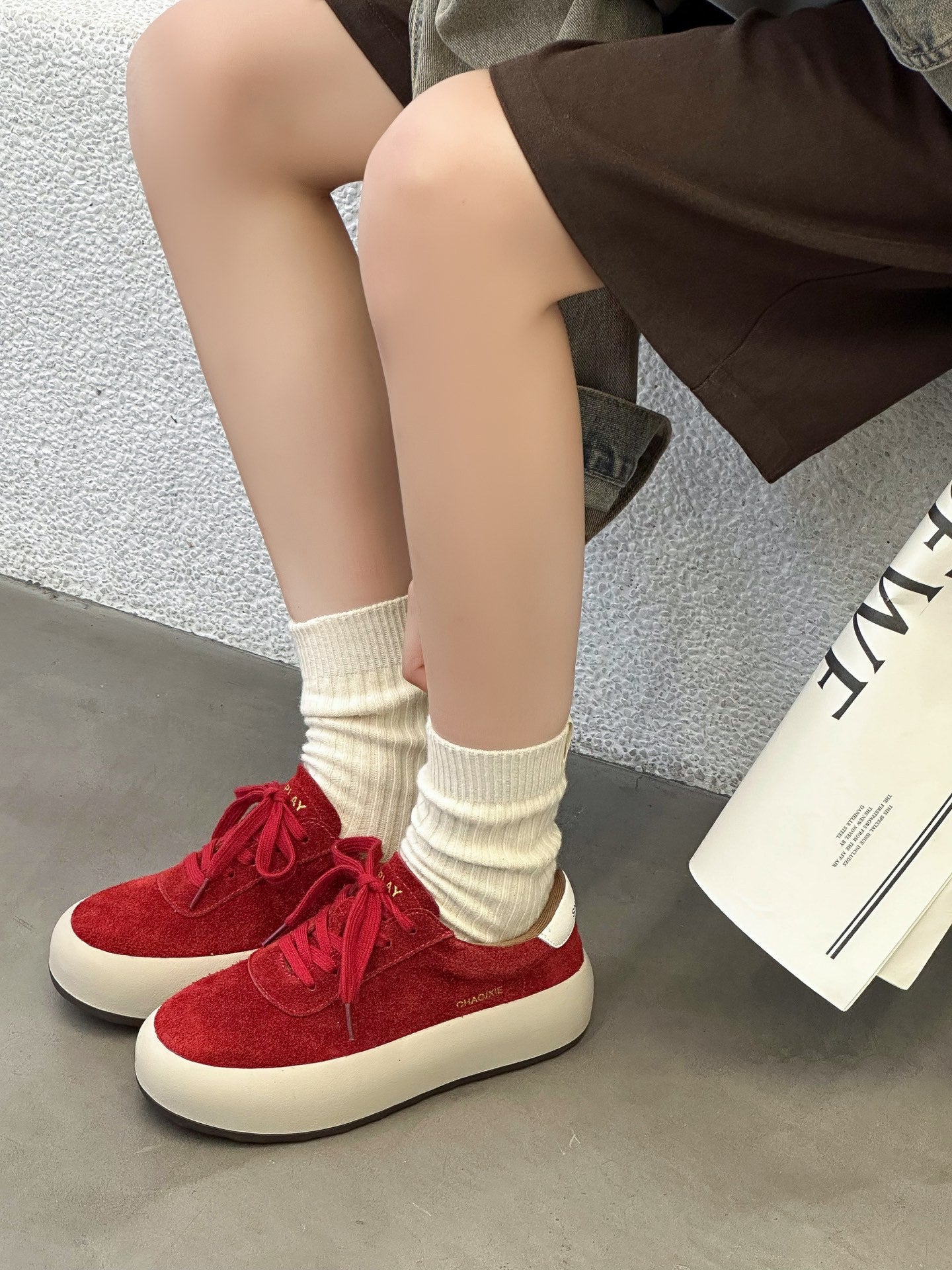 Women's Korean Lightweight Niche Comfortable Platform Flat Sneakers
