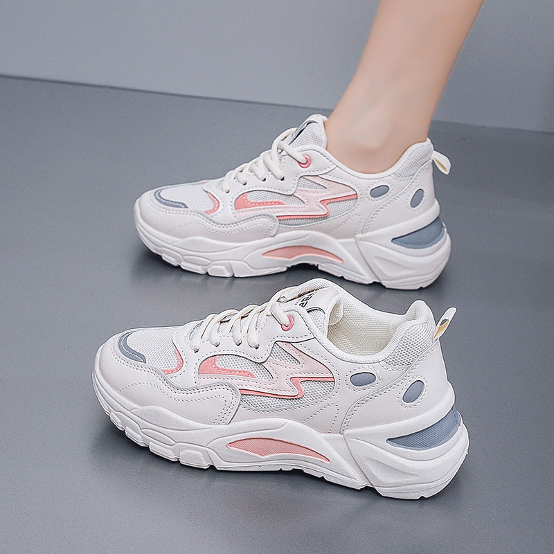 Women's Spring Breathable Daddy Korean Platform Running Sneakers