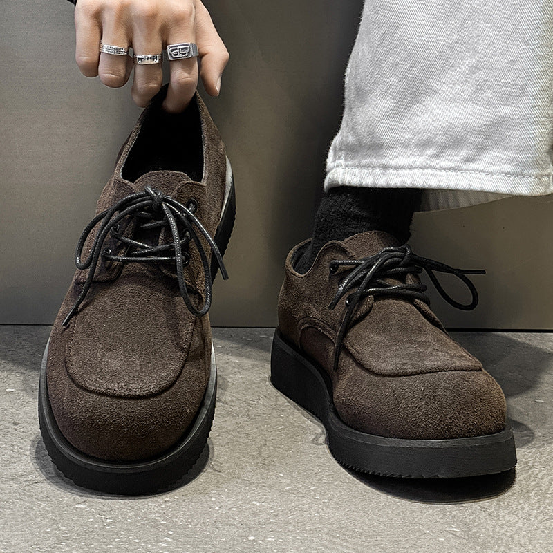 Men's Commuter Height Increased Lovers British Style Men's Business Leather Shoes