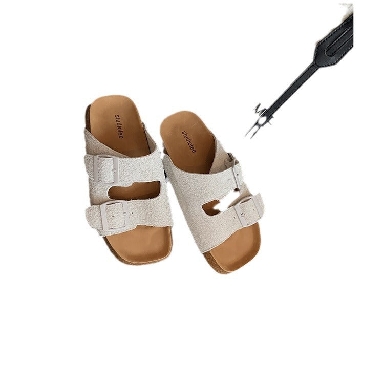 Women's Slip-on Lofter Double Breasted Beach Platform Slippers
