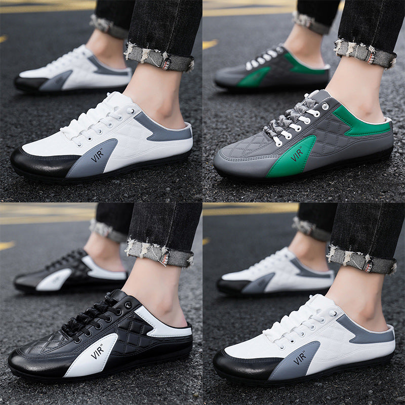 Men's Summer Slip-on Half Support Closed Toe Casual Shoes