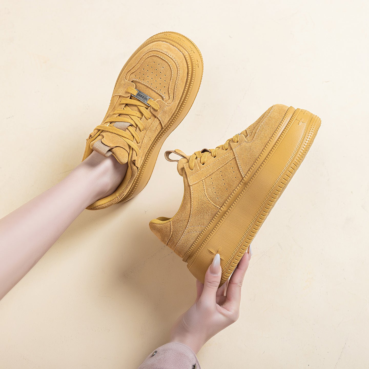 Women's Platform Board Spring Height Increased Lightweight White Women's Casual Shoes