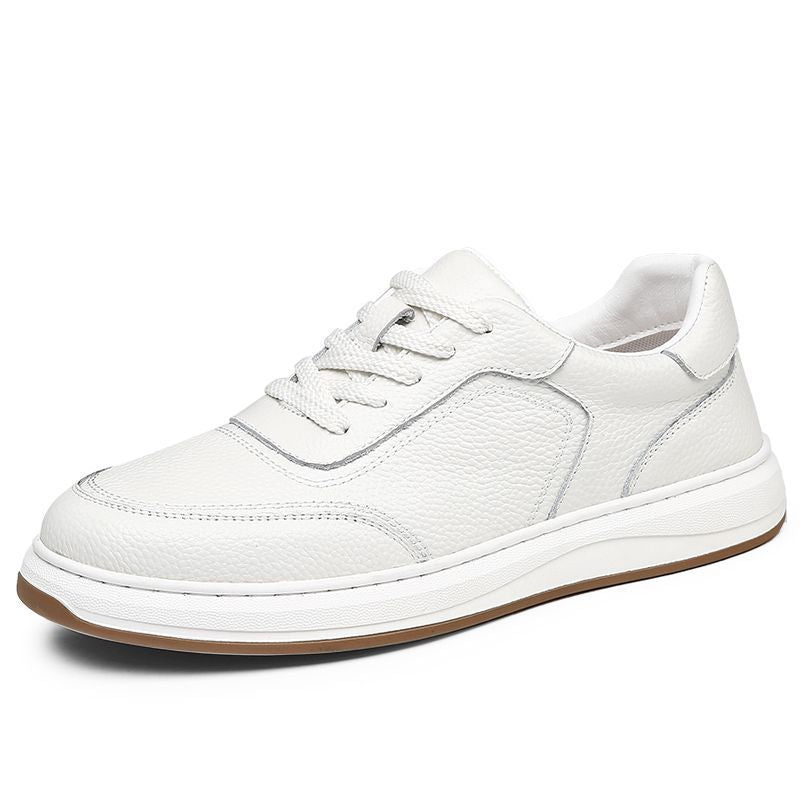 Men's White Mid Spring Lightweight Transparent Leather Shoes