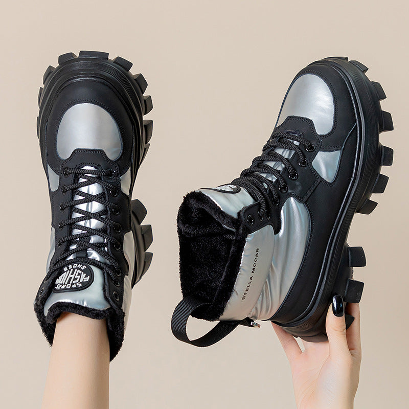 Women's Winter Round Toe Martin Thick Bottom Snow Boots