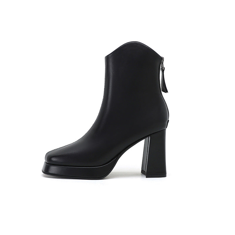 Durable Pretty Trendy Glamorous Graceful Winter Women's Leather Boots