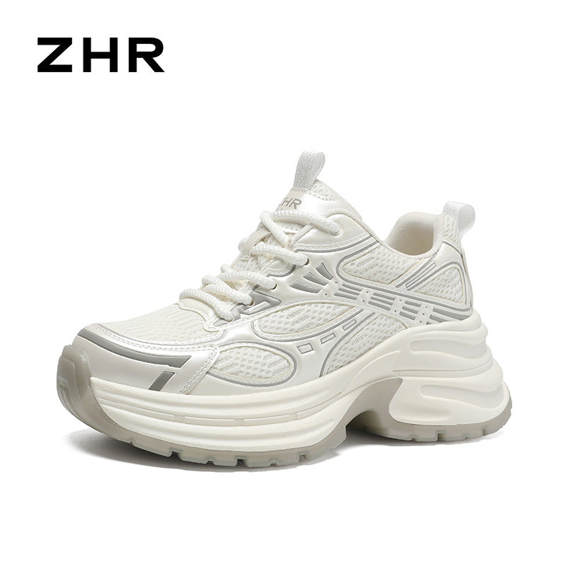 Women's Dad Thick Sole Increased Breathable Mesh Casual Shoes