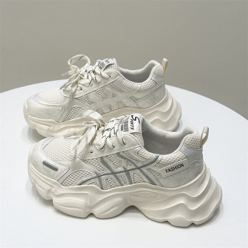 Women's Dad Platform Spring Small Elevator Wild Casual Shoes