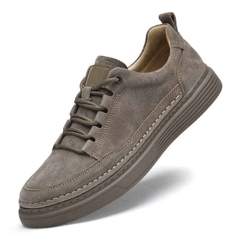 Men's Plus Size Trendy Board Breathable Round Leather Shoes