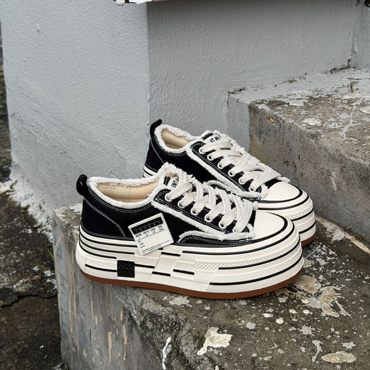 Women's Thick-soled Black Beggar Platform Versatile Women's Casual Shoes