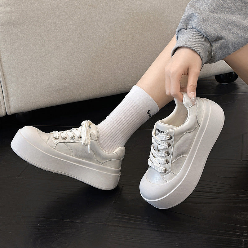 Women's Platform White Big Toe Spring Korean Sneakers