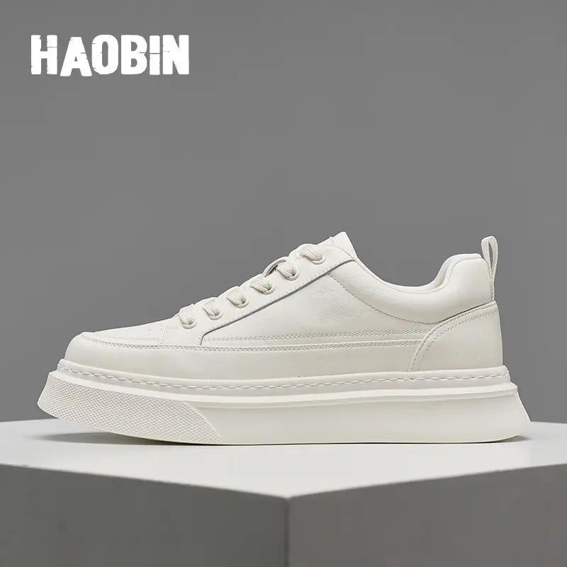 Men's White Business Sports Versatile Breathable Platform Men's Shoes