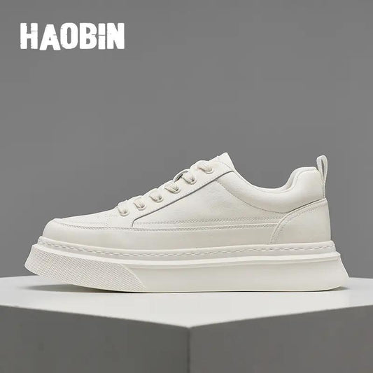 Men's White Business Sports Versatile Breathable Platform Men's Shoes