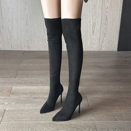 Toe Long Female Over The Knee Stretch Thin Boots