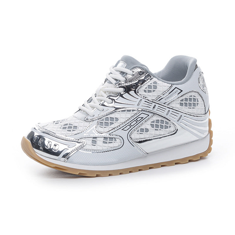 Women's Increasing Insole Dad Rubber Net Surface Breathable Women's Casual Shoes