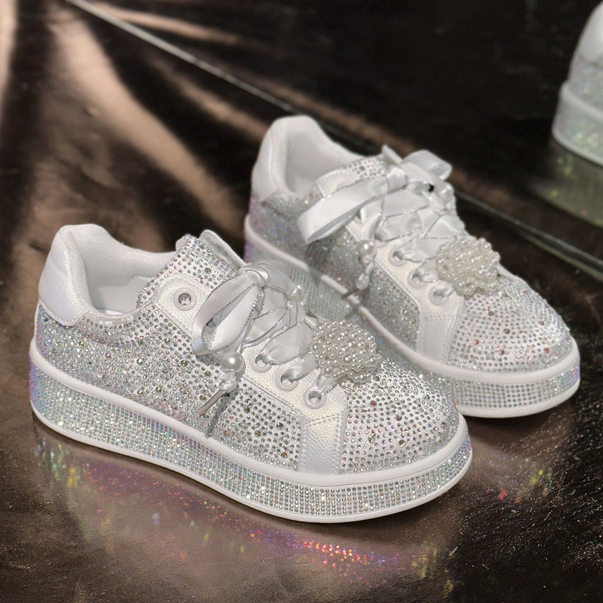Women's Large Size Starry Rhinestone Spring Board Women's Shoes