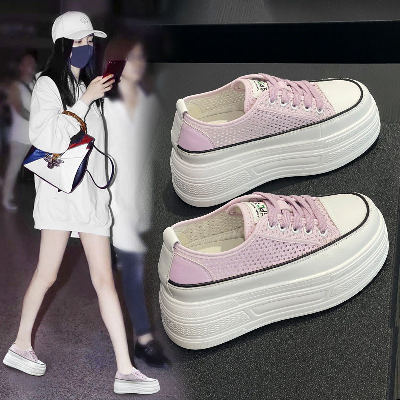 Women's Authentic Hollow Out White Summer Versatile Casual Shoes