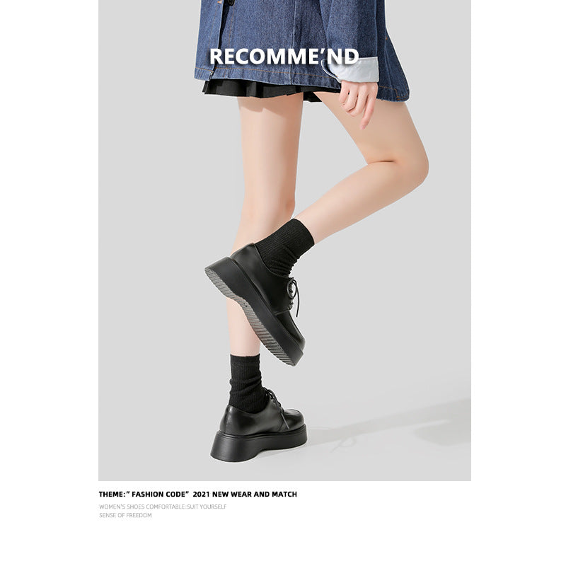 Women's British Style Big Toe Pumps Genuine Women's Shoes