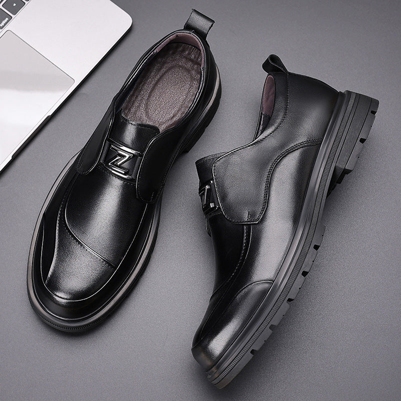 Men's Of First Layer Cowhide Business Spring Fashion Leather Shoes