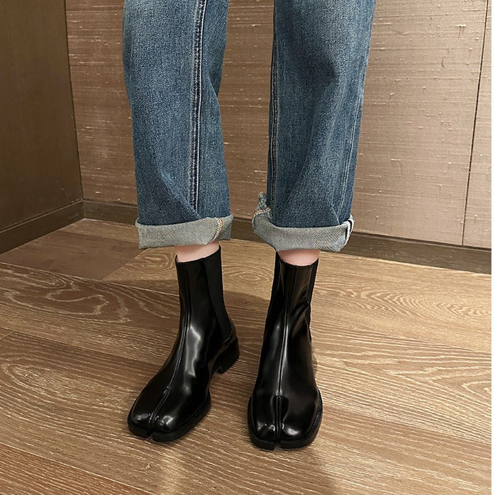 Grape Mom British Style Horseshoe Short Stretch Boots