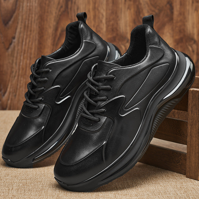 Men's Genuine Round Head Breathable Soft Bottom Sneakers