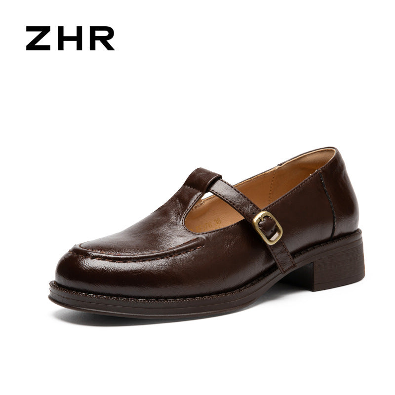Women's Then Vintage Mary Jane British Round Toe French Women's Fashion Shoes