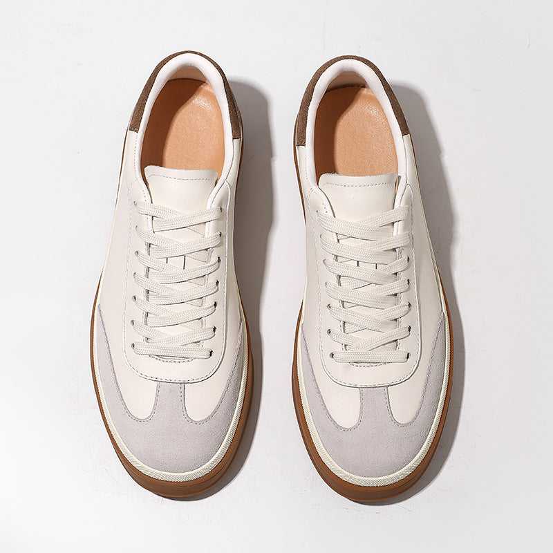 Men's German Training White Handmade Leisure Genuine Men's Shoes