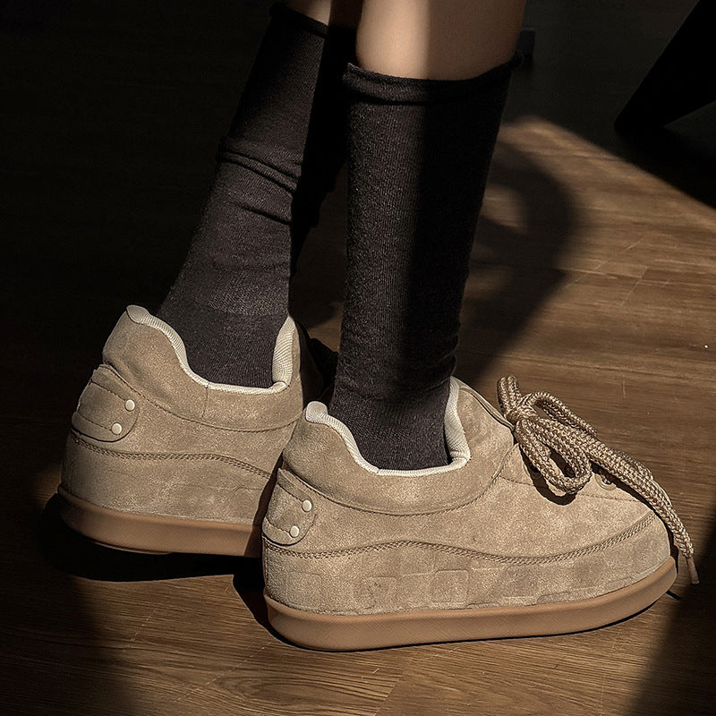 Ding Bread Pudgy Ugly Cute Thick Bottom Invisible Height Increasing Sneakers