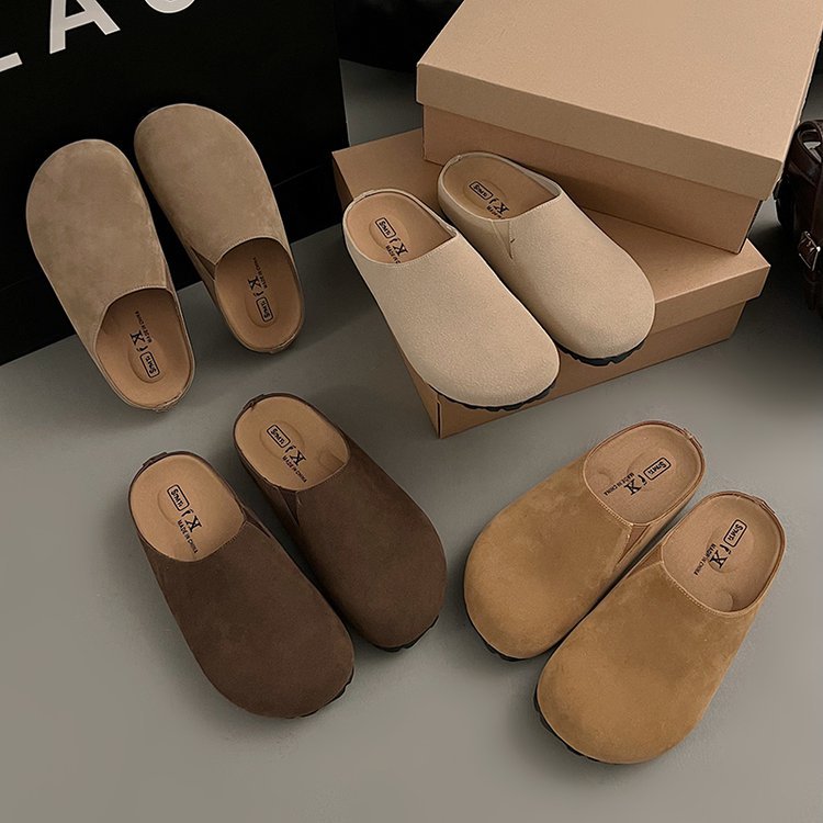 Women's Closed Toe Mules Outer Wear French Slippers