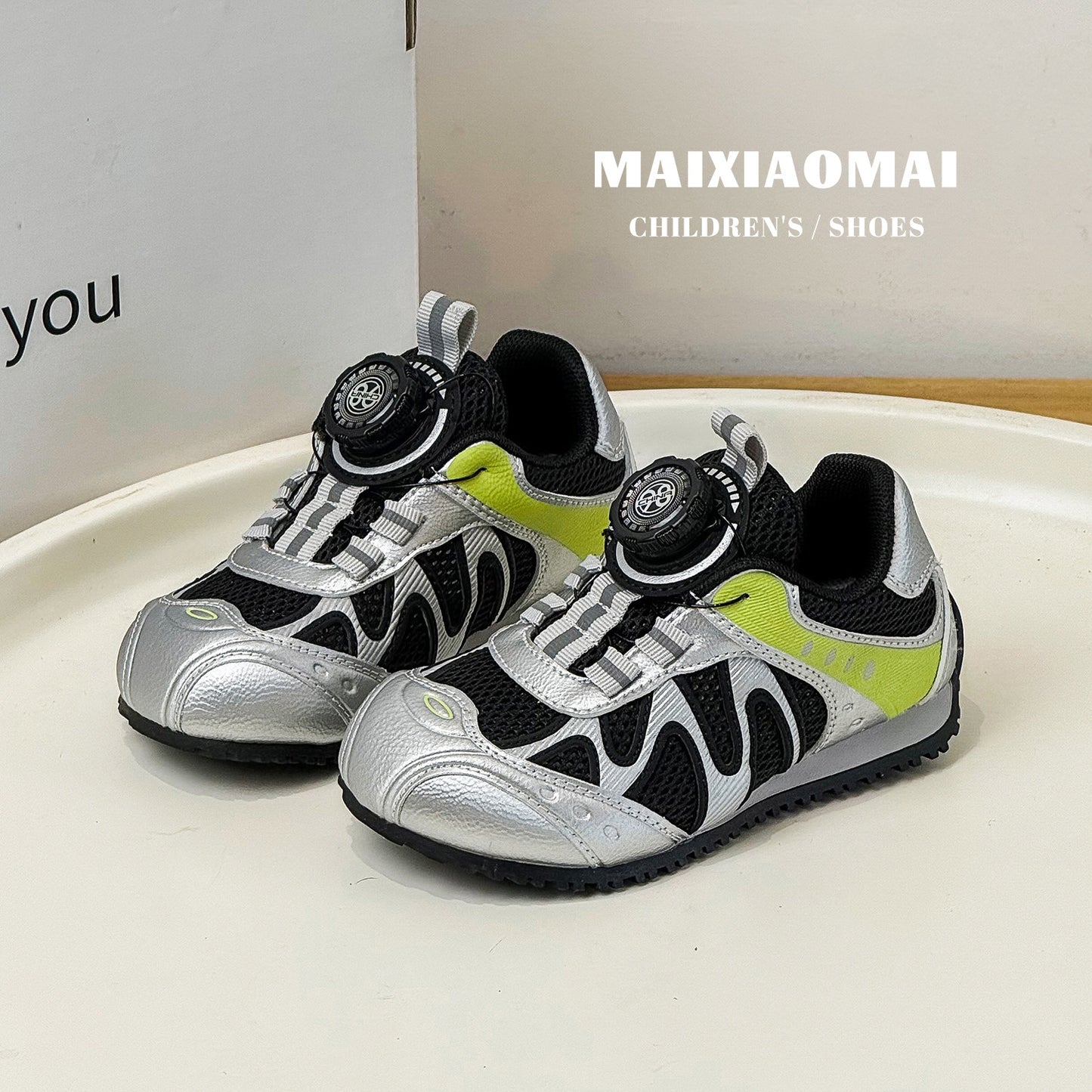 Children's Mai Rotating Buckle Spring Outdoor Mesh Breathable Sneakers